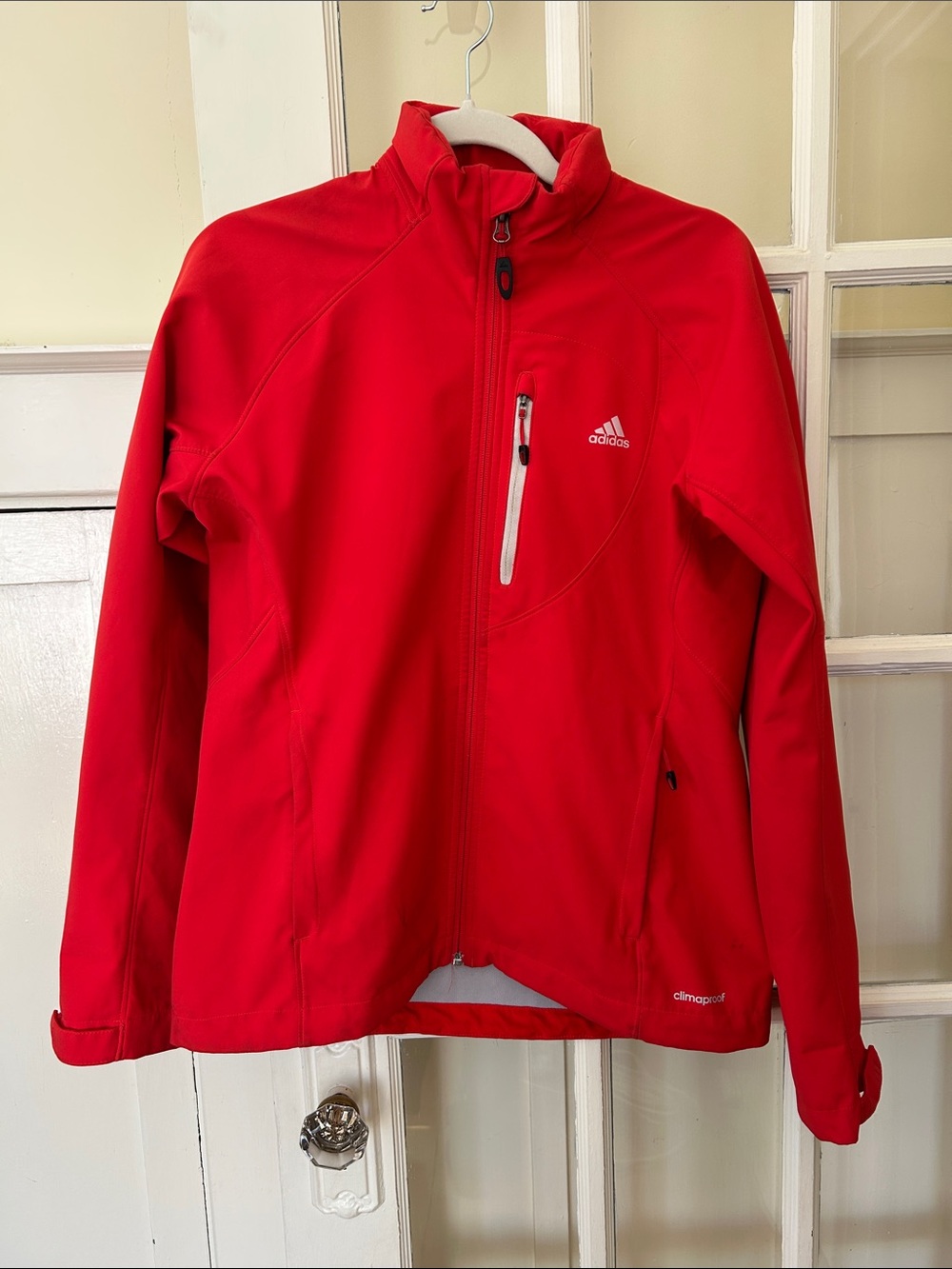 adidas Red Softshell Rain Jacket, Climaproof